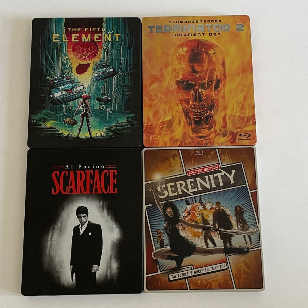 Steelbook Movie Collection: The Fifth Element, Scarface, Serenity, Terminator 2